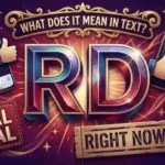RD Meaning in Text
