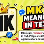 mk meaning in text